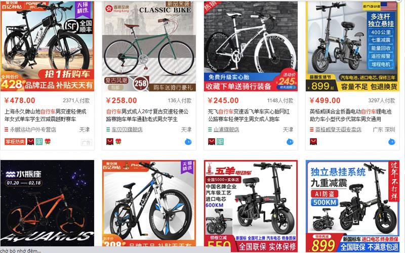 Order xe đạp taobao giá rẻ mới nhất năm 2021